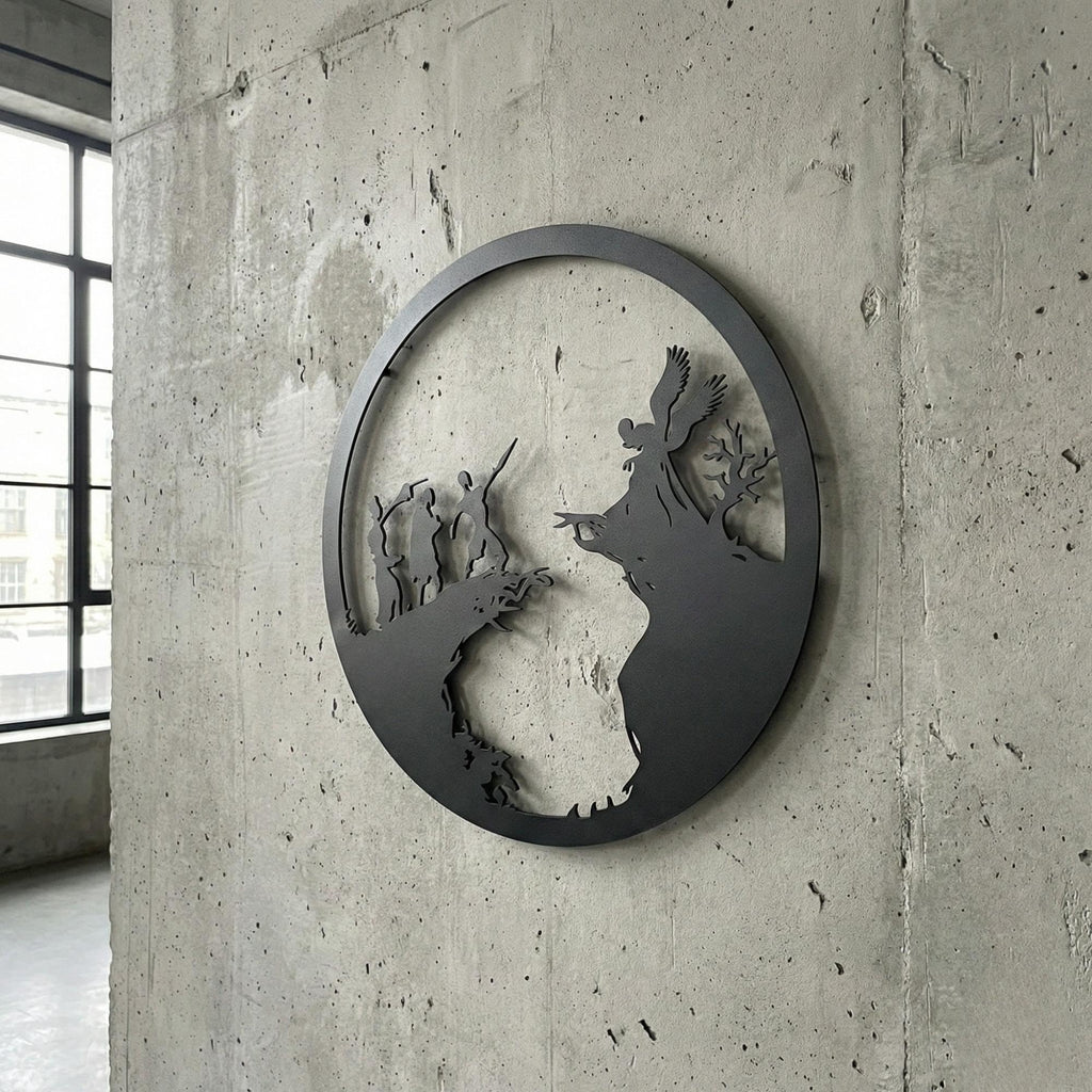 Fantasy Metal Wall Art - Dragon & Mythology Silhouette | Aydan's Unique Finds