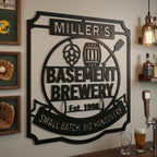 Customizable Metal Bar Sign - Powder-Coated Wall Art