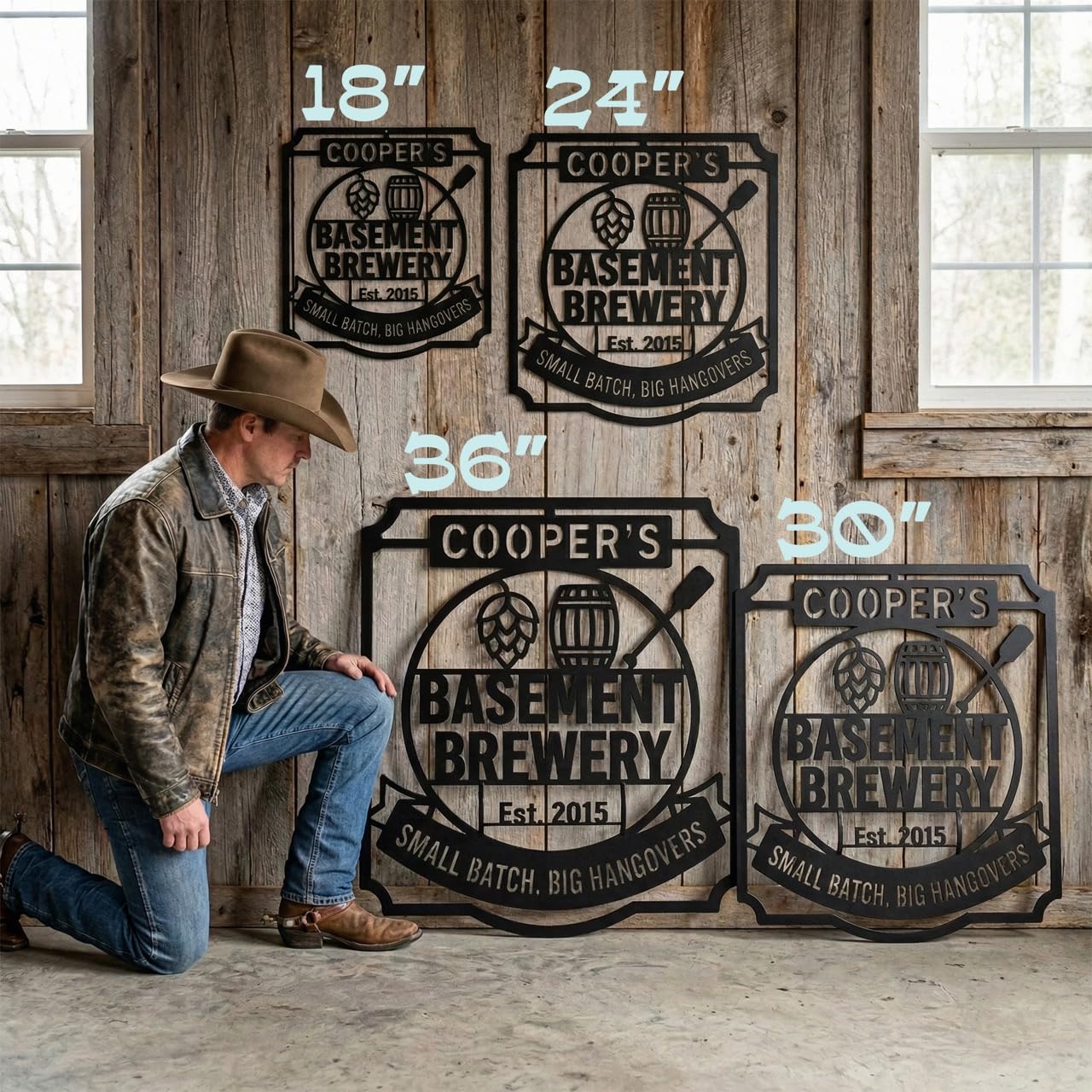 Customizable Metal Bar Sign - Powder-Coated Wall Art | Aydan's Unique Finds