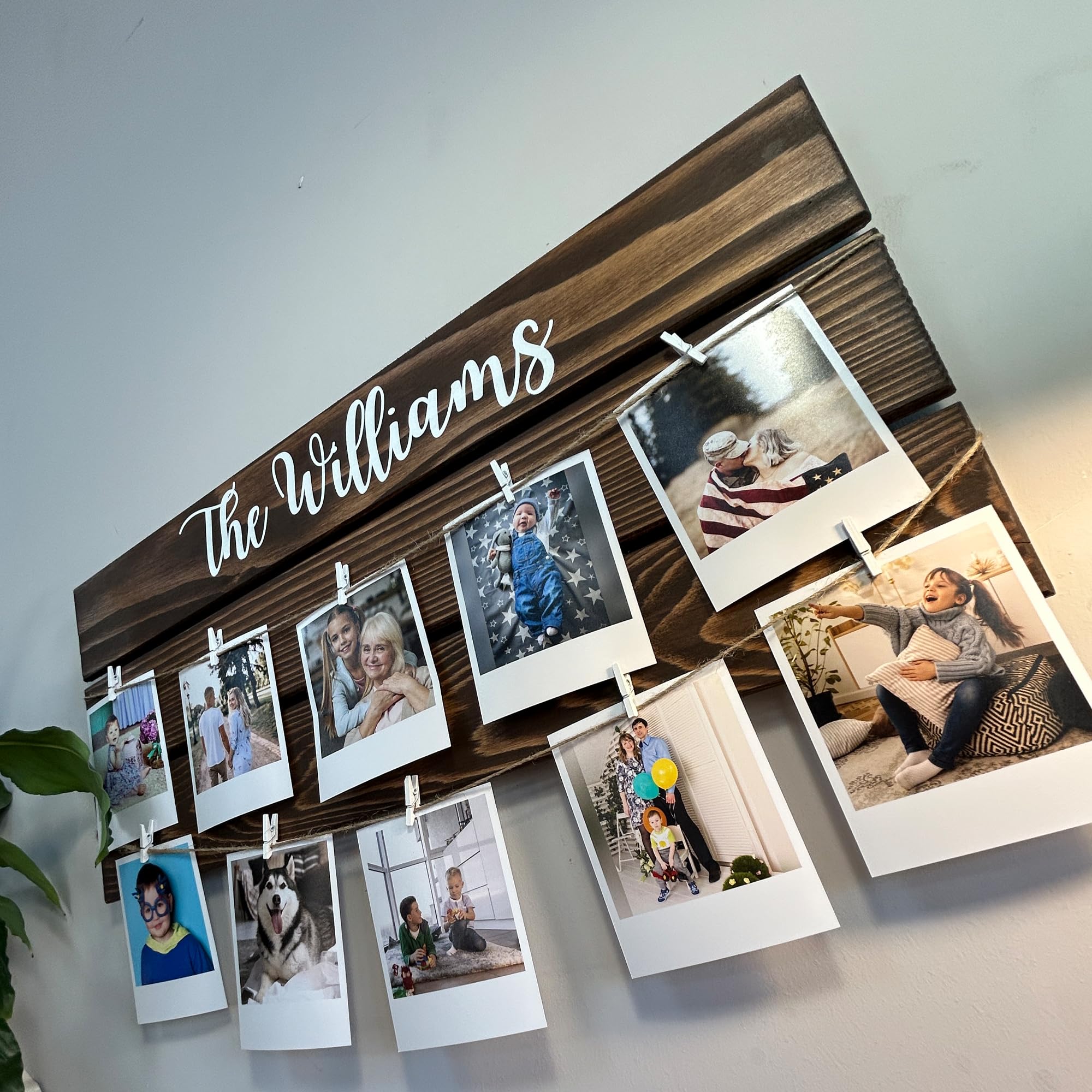 Custom Wood Photo Display Sign - Christmas Family Gift | Aydan's Unique Finds