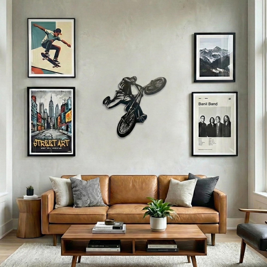 Sports & Vehicles Metal Wall Art - Action Silhouette | Aydan's Unique Finds