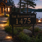 Lake House Metal Address Sign