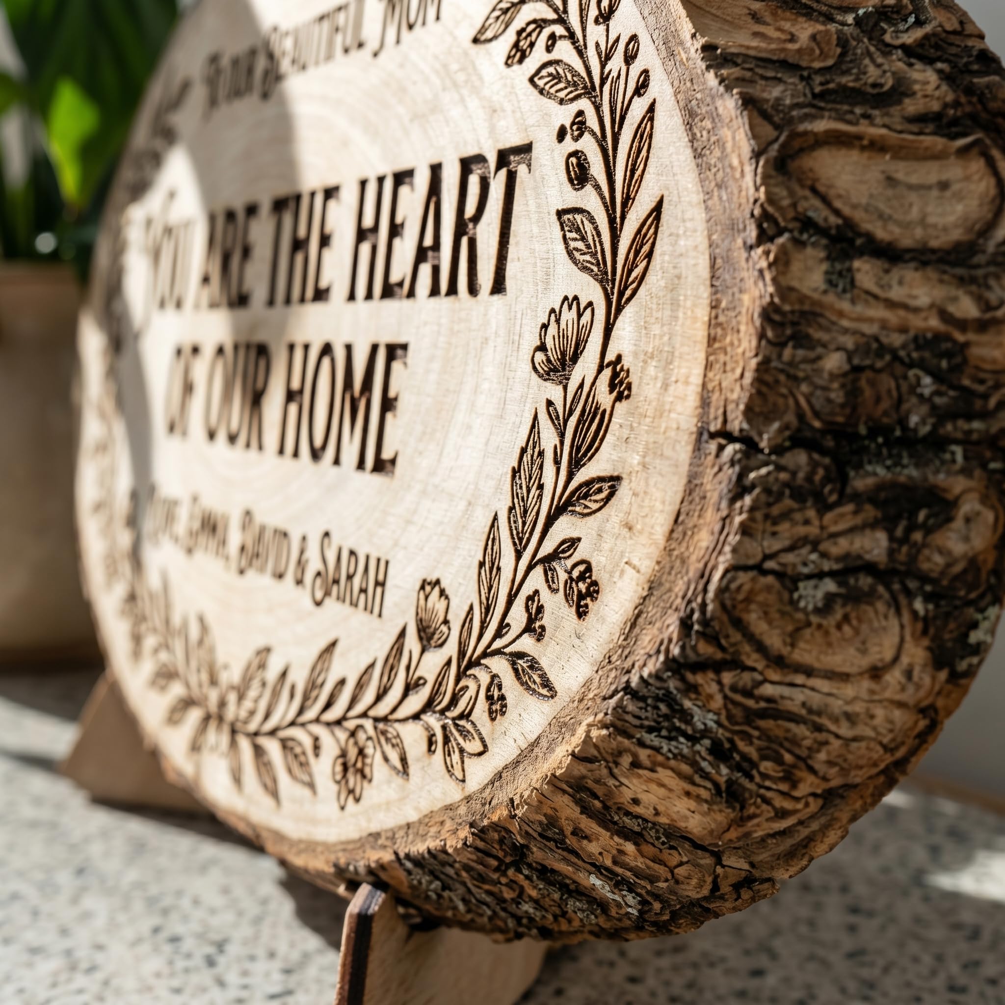 Personalized Mother's Day Wood Plaque - Family Names | Aydan's Unique Finds