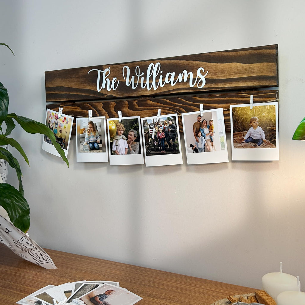 Custom Wood Photo Display Sign - Christmas Family Gift | Aydan's Unique Finds