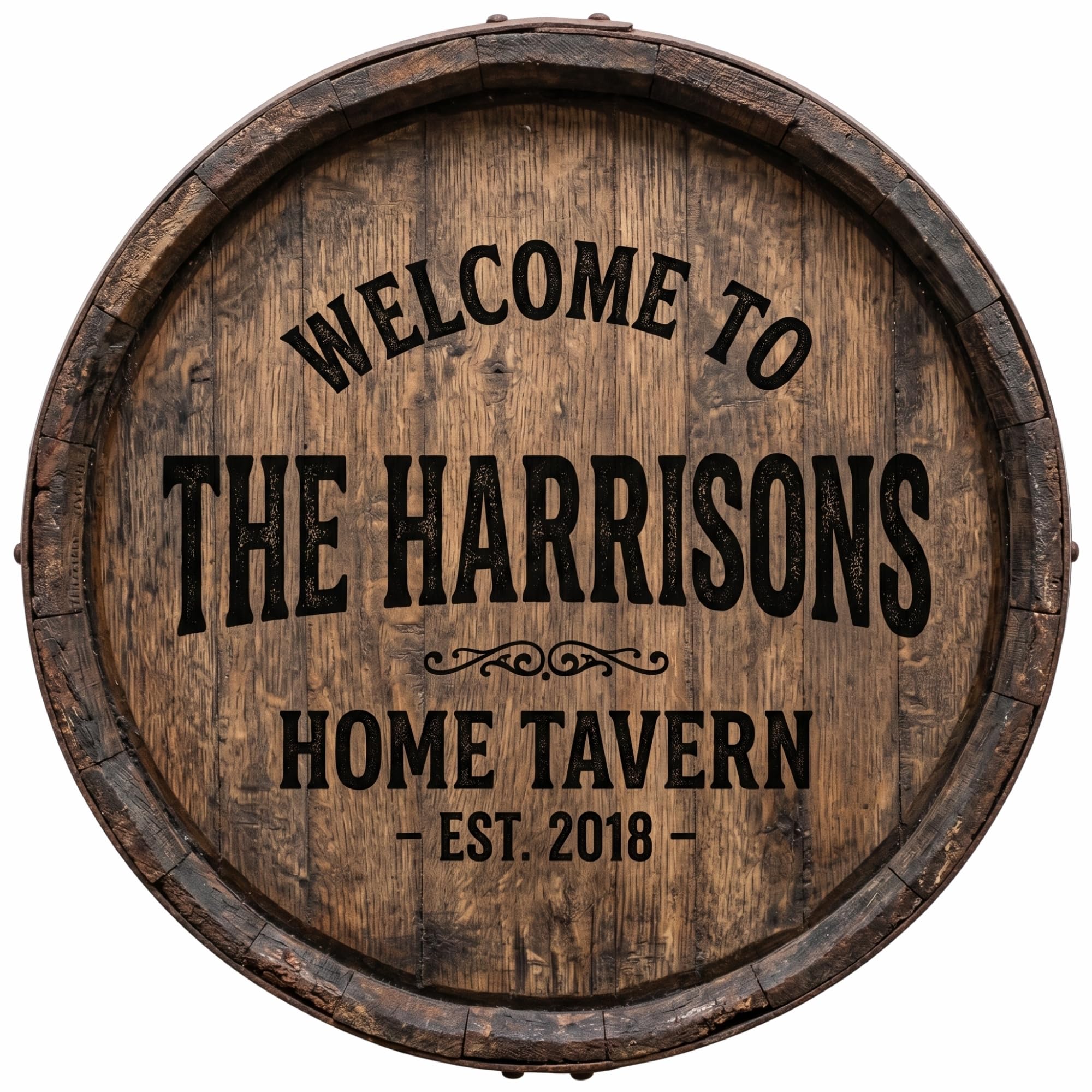 Custom Welcome Family Sign - 20 Textures Wall Decor