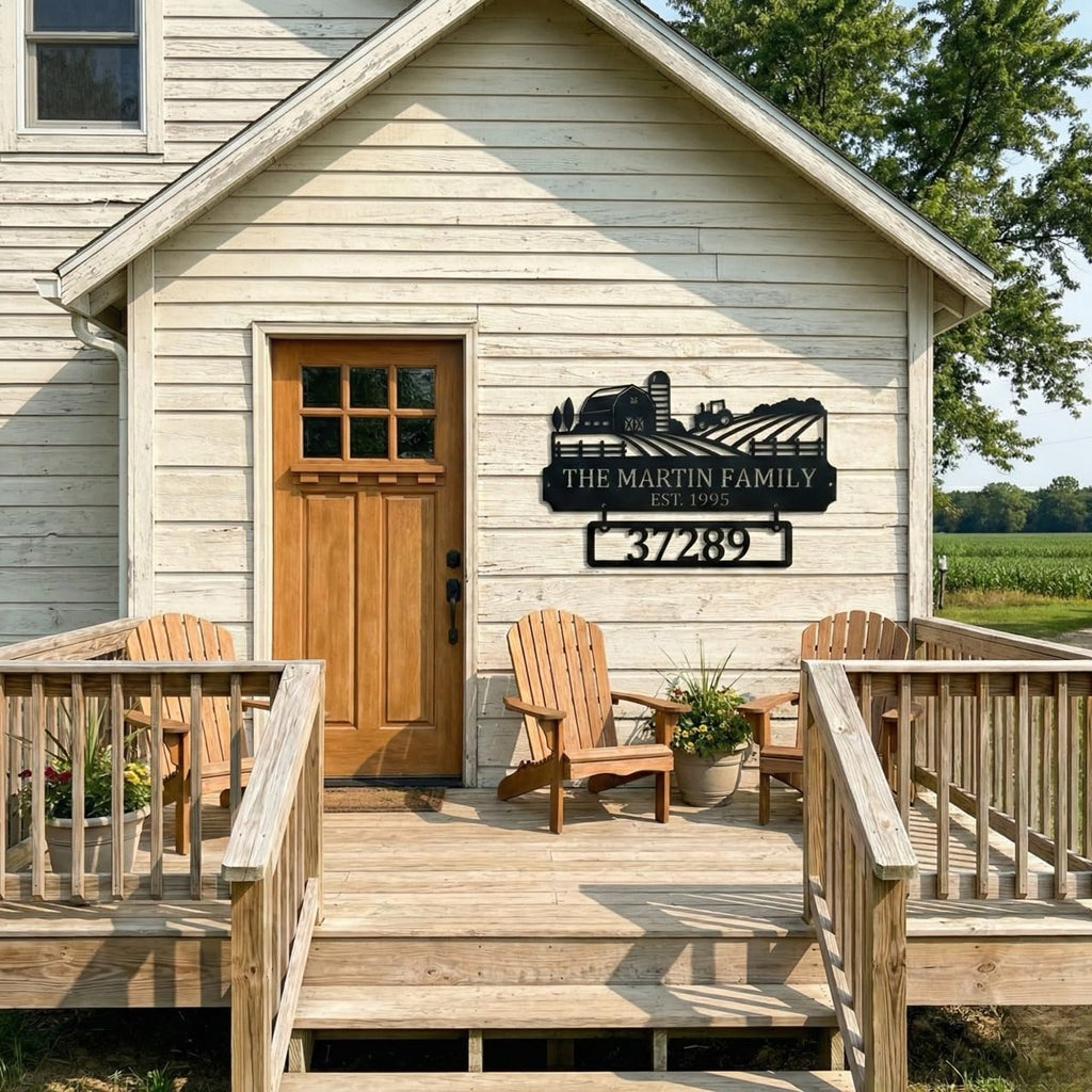 Personalized Metal Family Address Sign - Outdoor Wall Art | Aydan's Unique Finds