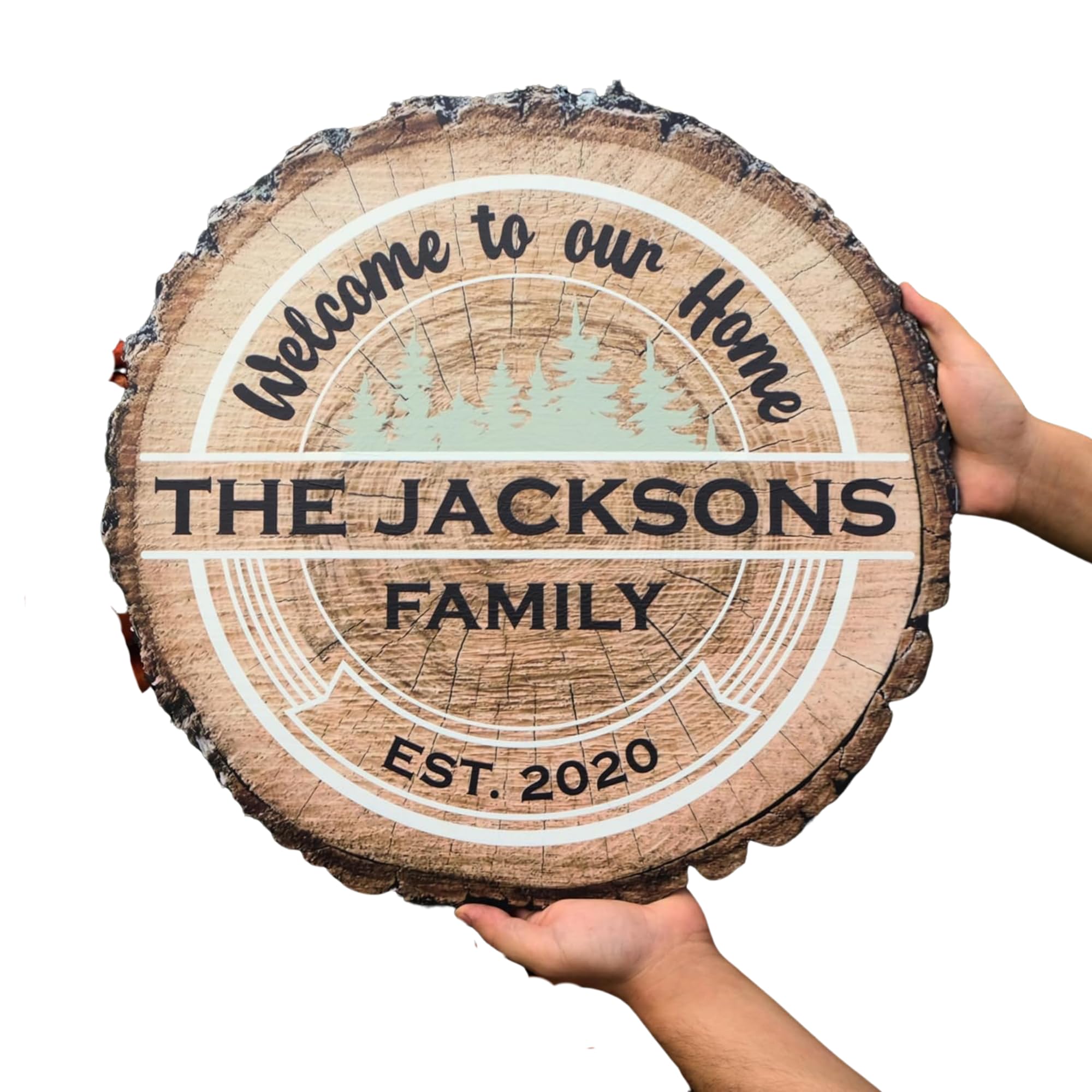 Custom Welcome Family Sign - 20 Textures Wall Decor