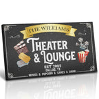 Canvas Theater Lounge Sign - Custom Man Cave Decor