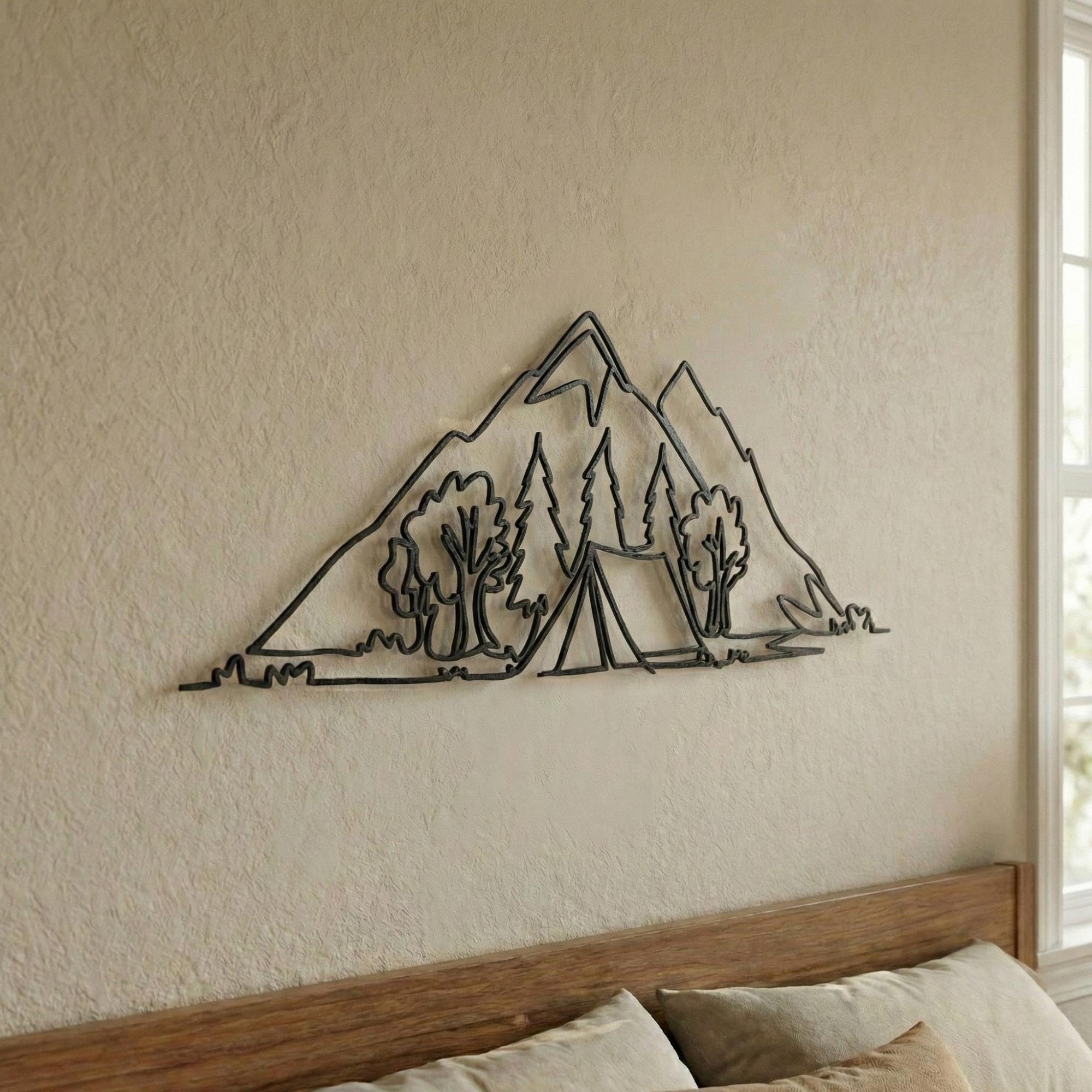 Nature Landscape Metal Wall Art - Mountain & Tree Decor | Aydan's Unique Finds