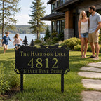 Lake House Metal Address Sign