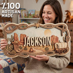 Custom Safari Nursery Sign - Jungle Animals Wood Decor | Aydan's Unique Finds