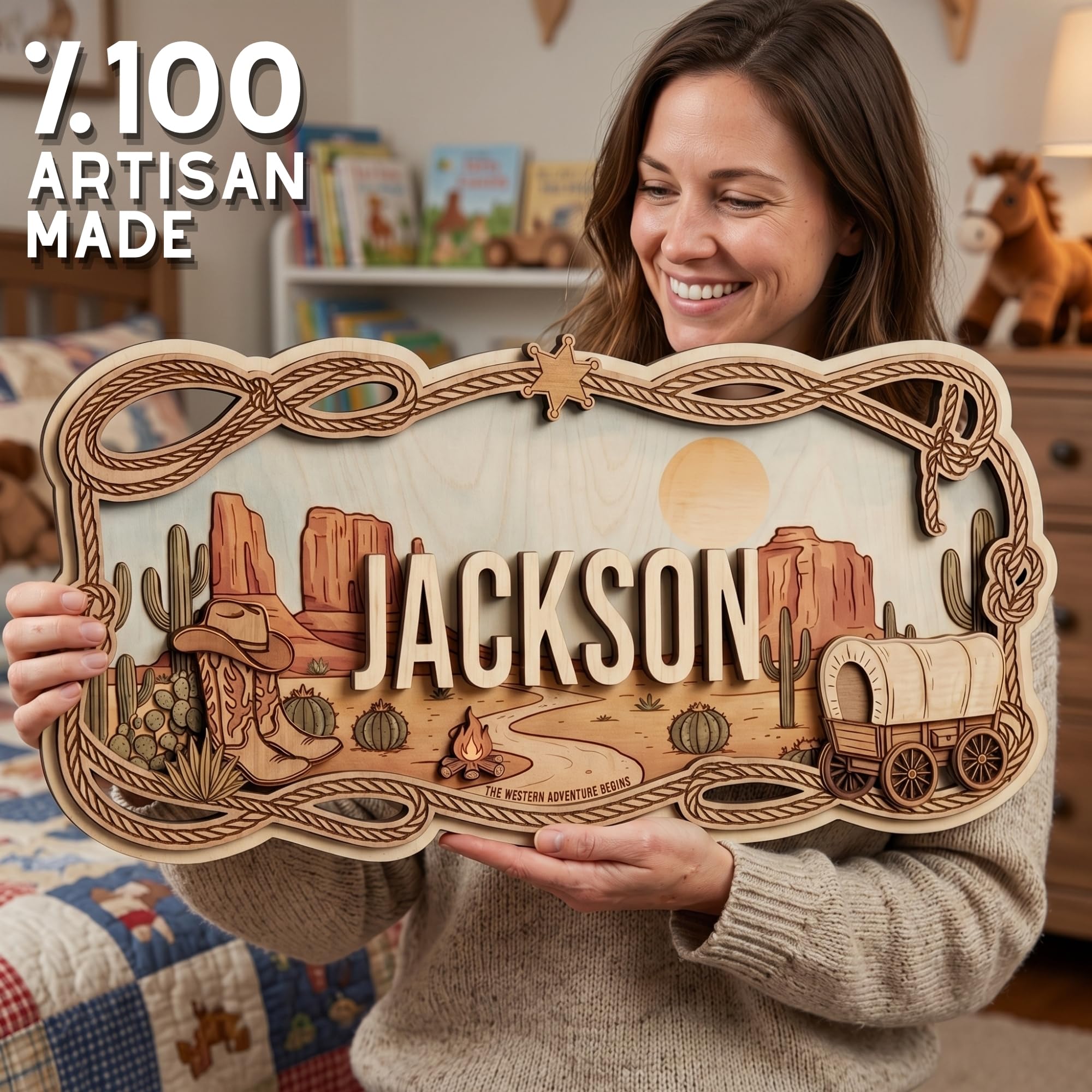 Custom Safari Nursery Sign - Jungle Animals Wood Decor | Aydan's Unique Finds