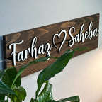 Personalized Couples Name Wood Sign - Valentine's Gift | Aydan's Unique Finds