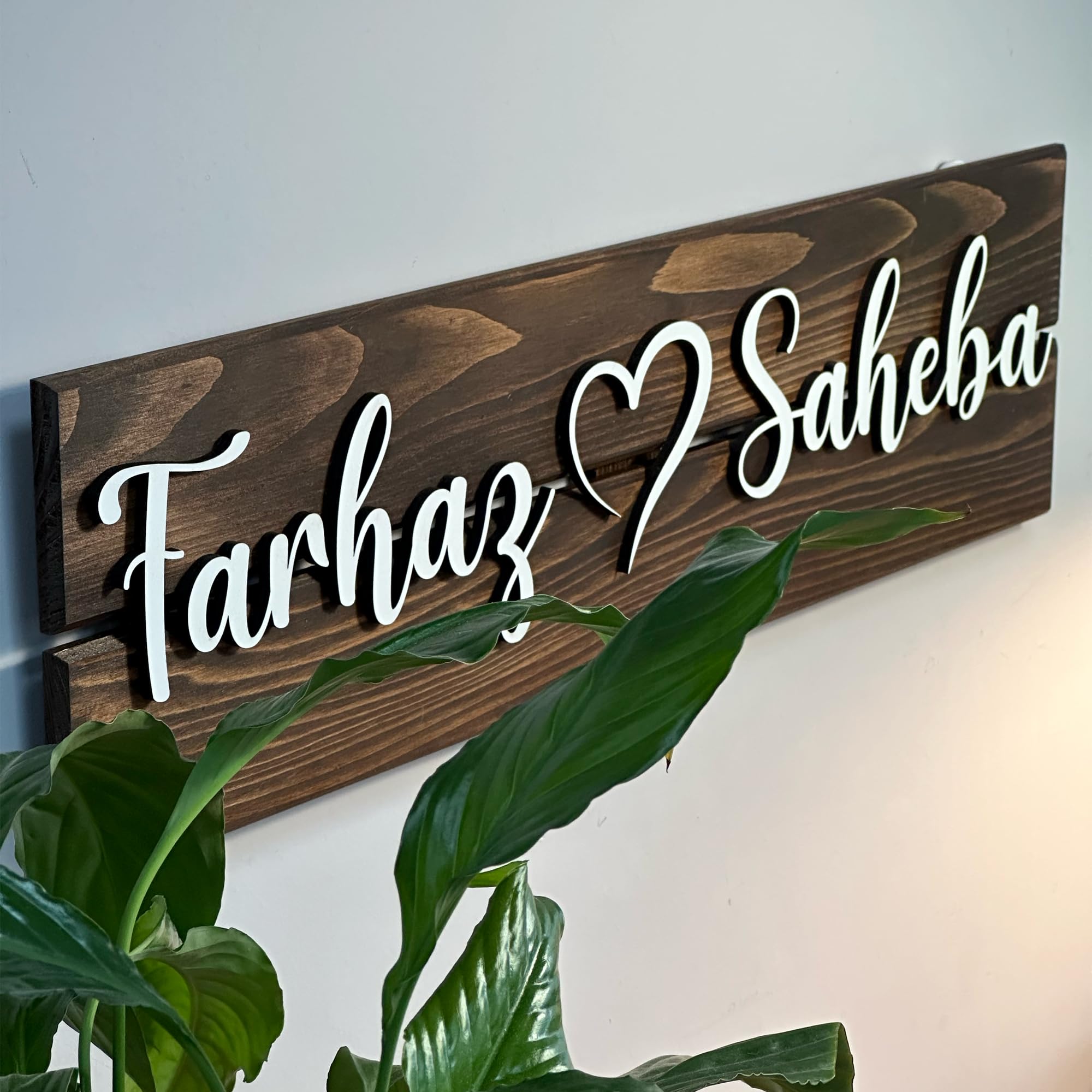 Personalized Couples Name Wood Sign - Valentine's Gift | Aydan's Unique Finds