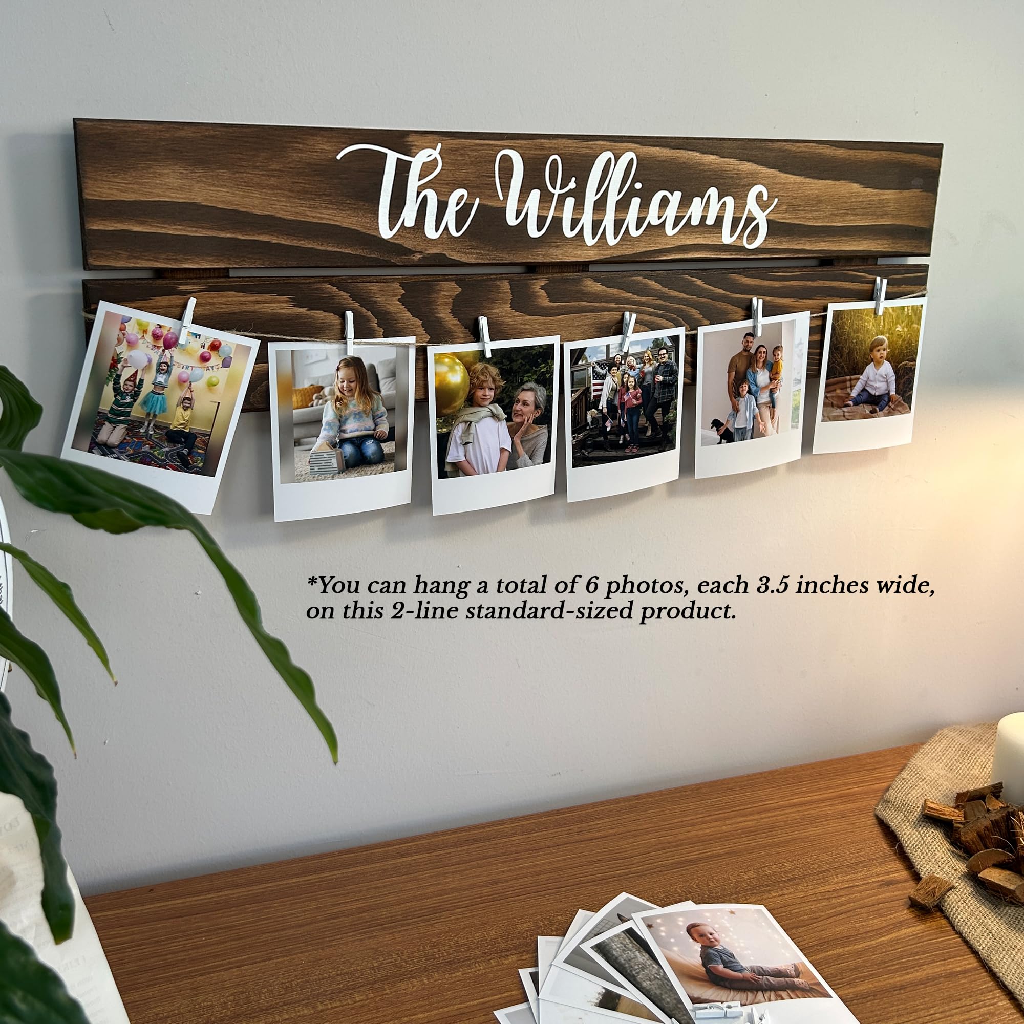 Custom Wood Photo Display Sign - Christmas Family Gift | Aydan's Unique Finds