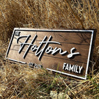 Personalized Family Name Sign - Art Deco Wood Wall Decor | Aydan's Unique Finds