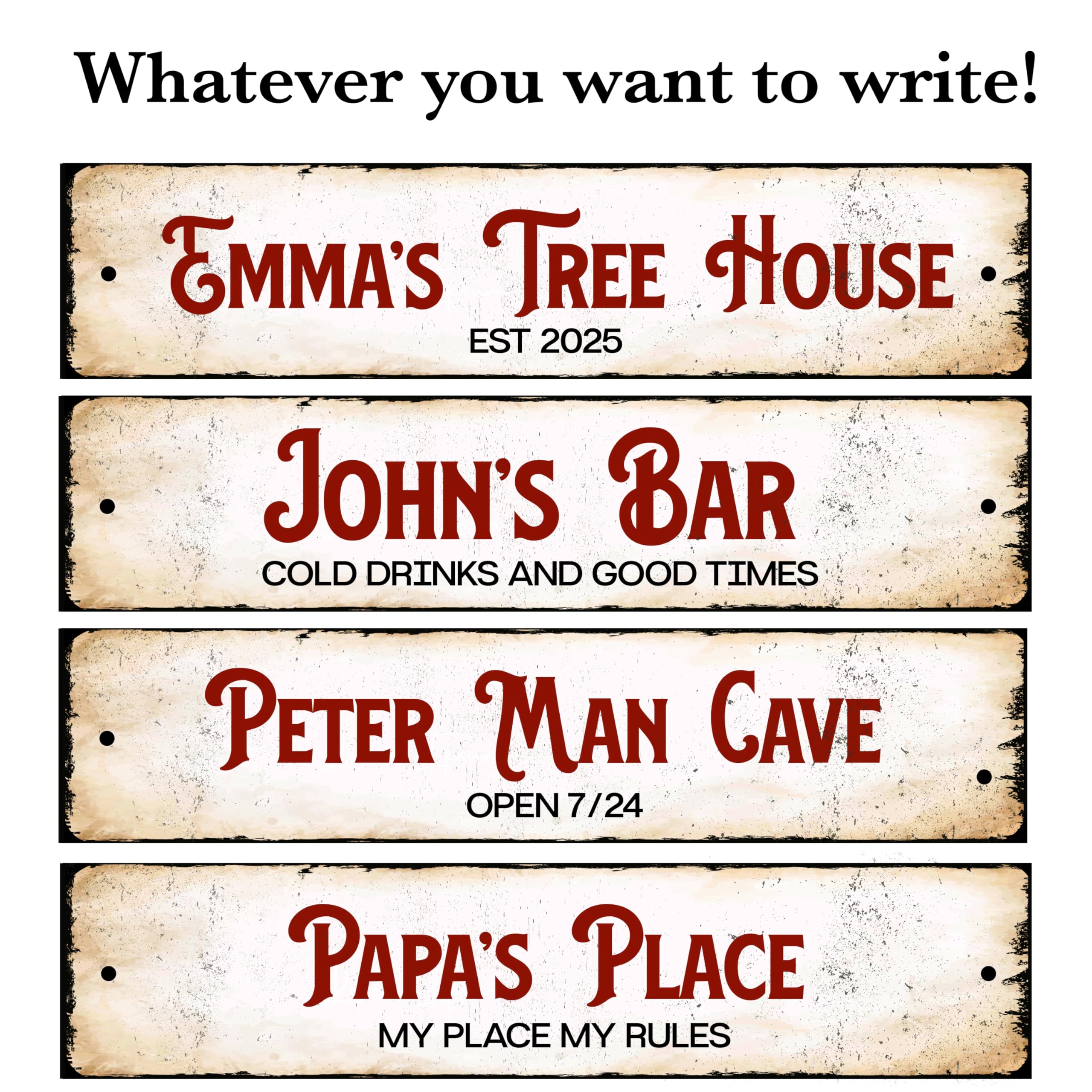 Custom Wood Wall Sign - Personalized Any Text Plaque | Aydan's Unique Finds