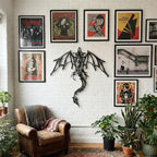 Fantasy Metal Wall Art - Dragon & Mythology Silhouette | Aydan's Unique Finds