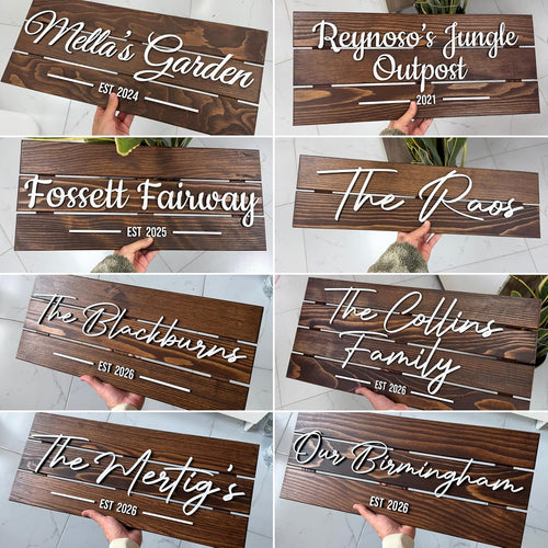 Family Name Wood Sign - Where Our Story Begins, Wedding Gift