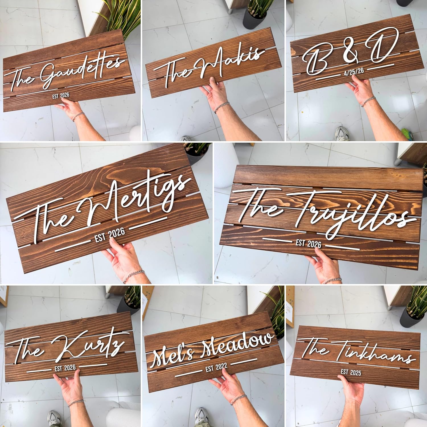 Family Name Wood Sign - Where Our Story Begins, Wedding Gift