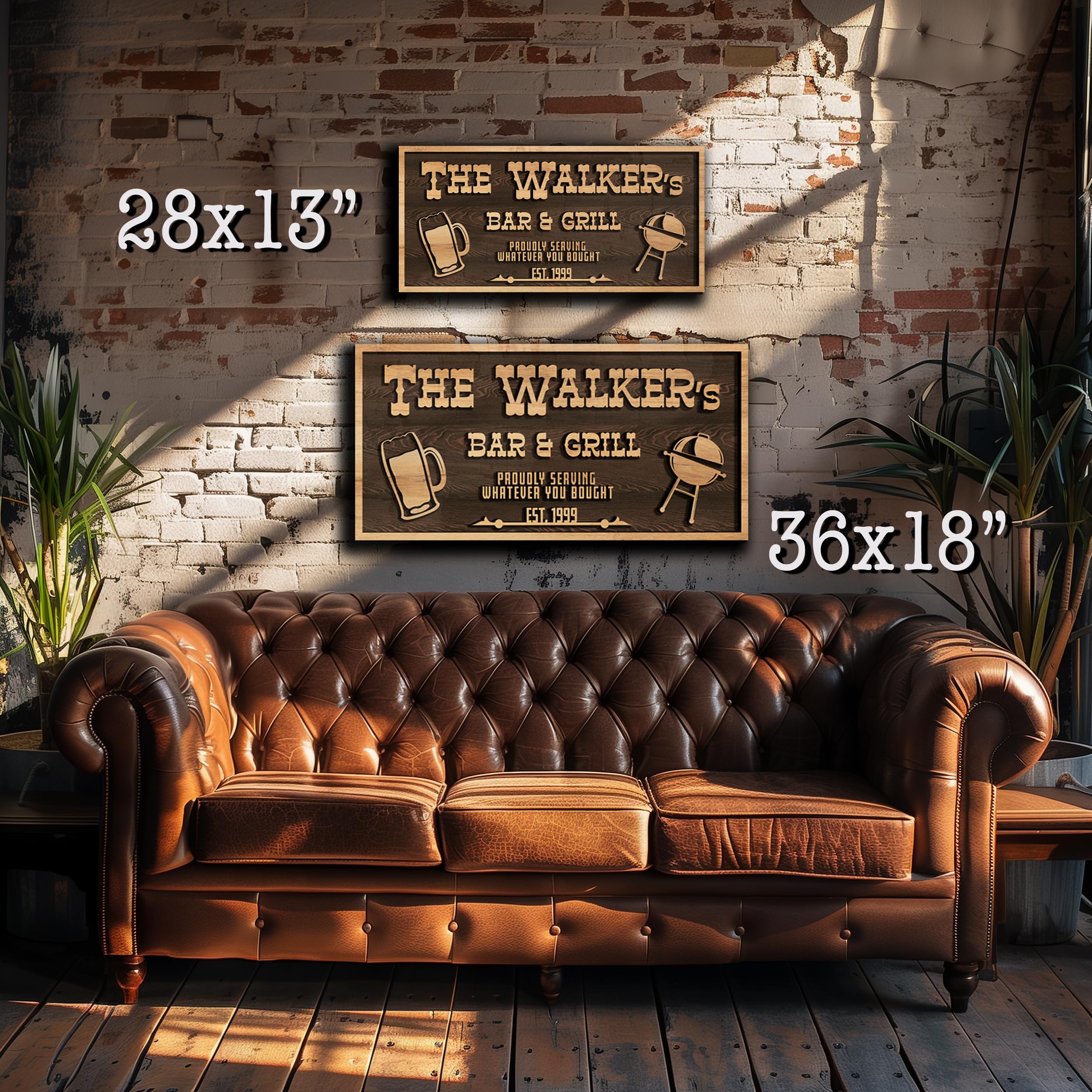 Custom Wood Backyard Bar Sign - Personalized Lounge Decor | Aydan's Unique Finds