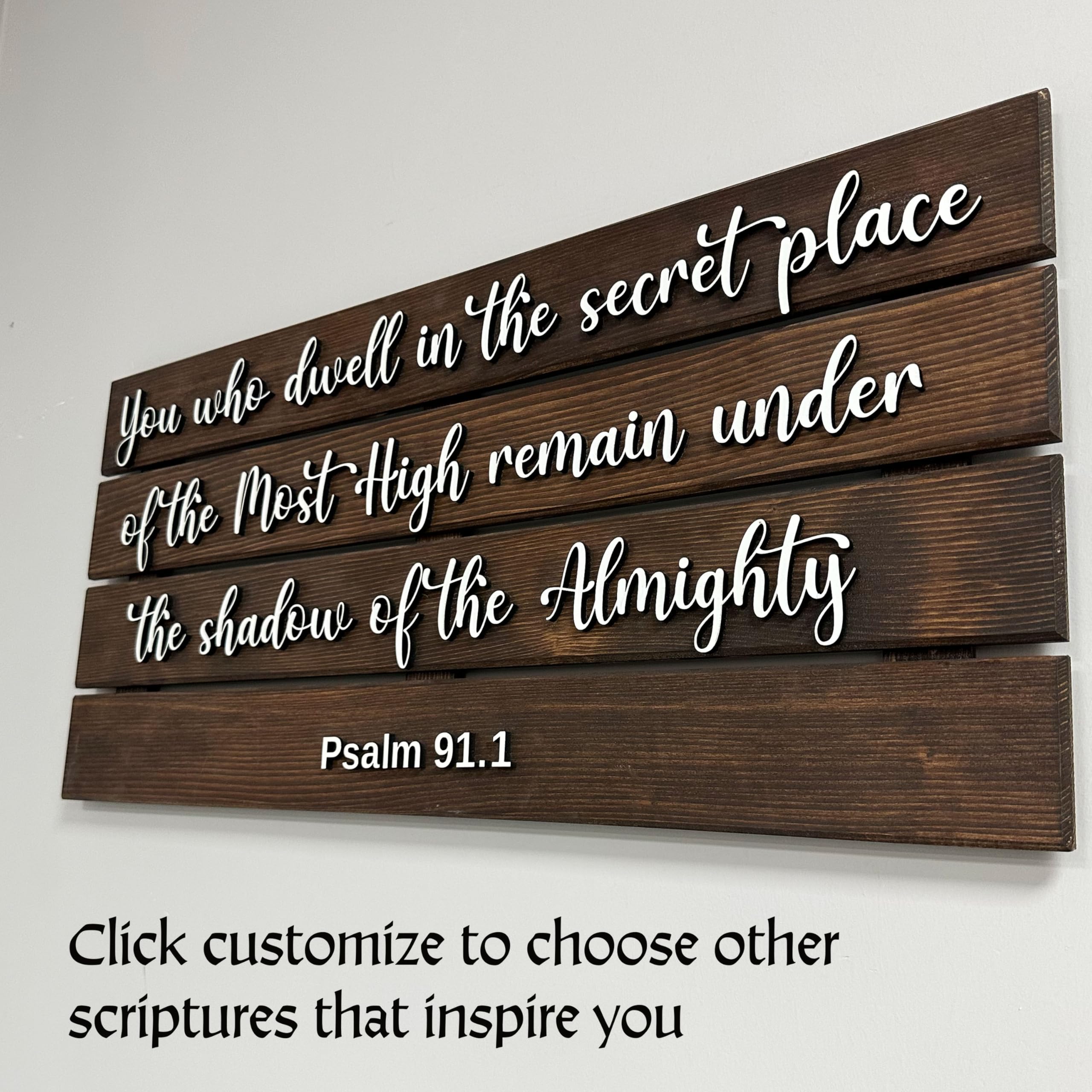Personalized Wood Bible Verse Sign - Christian Wall Decor | Aydan's Unique Finds