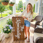 Custom Mountain Family Name Sign - Rustic Wood Wall Decor