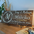 Personalized Monogram Family Name Wood Sign