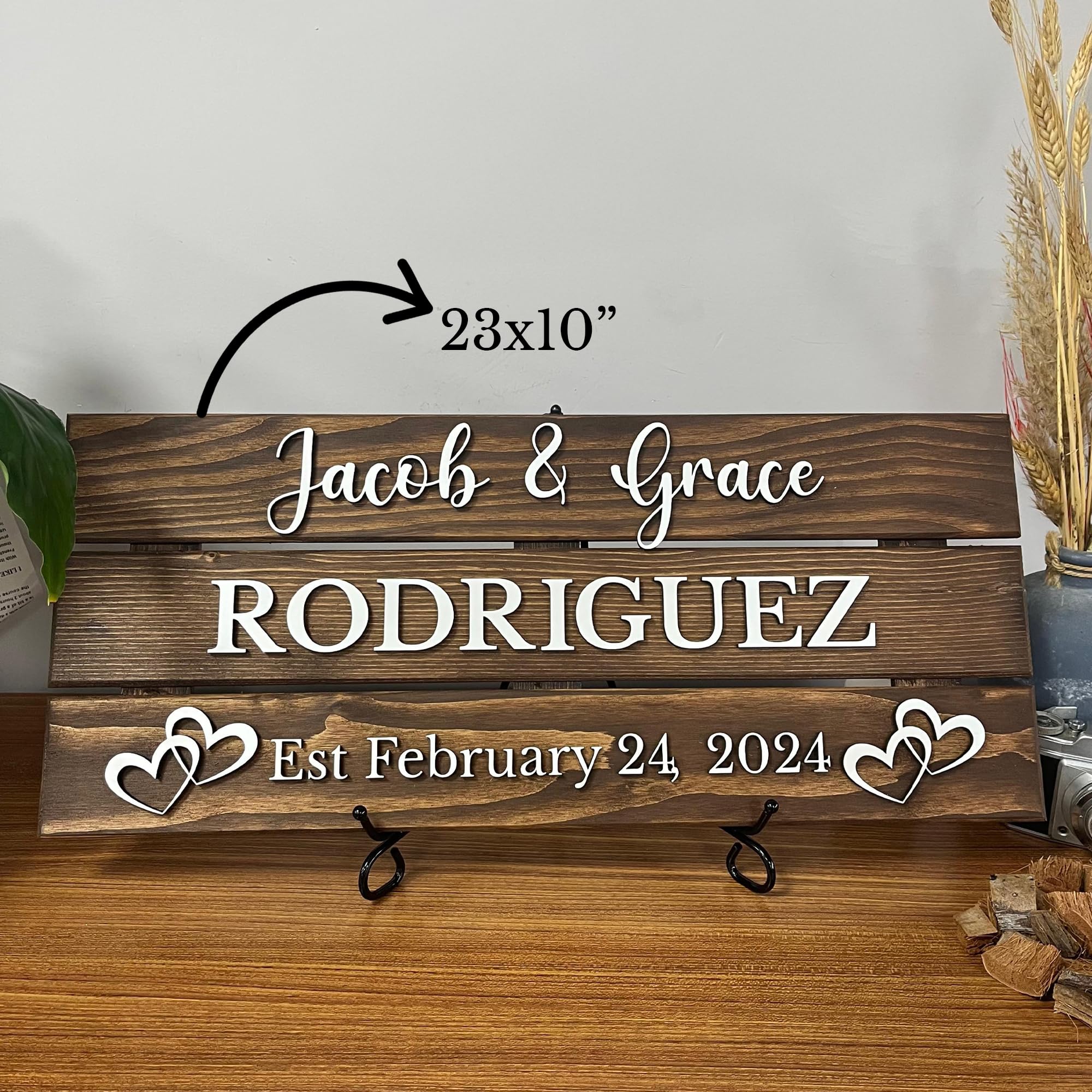 Personalized Wood Family Name Sign - Mother's Day Gift | Aydan's Unique Finds