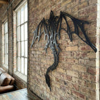 Fantasy Metal Wall Art - Dragon & Mythology Silhouette | Aydan's Unique Finds