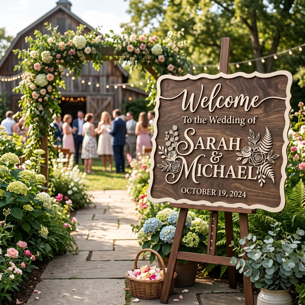 Personalized Wedding Guestbook Sign - Wooden Keepsake
