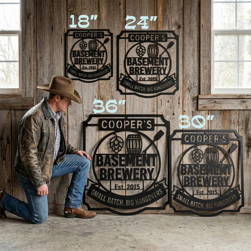 Customizable Metal Bar Sign - Powder-Coated Wall Art | Aydan's Unique Finds