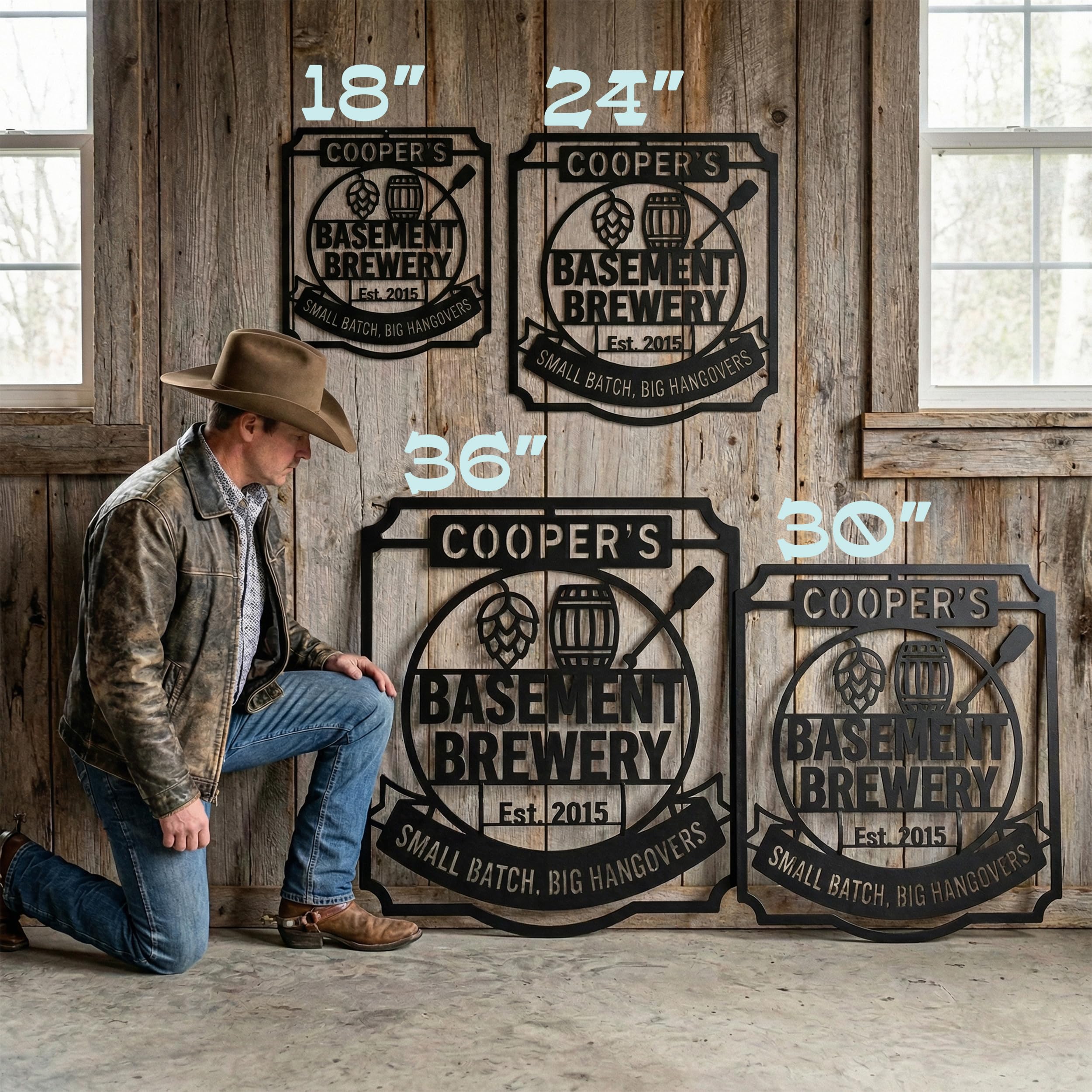 Customizable Metal Bar Sign - Powder-Coated Wall Art | Aydan's Unique Finds
