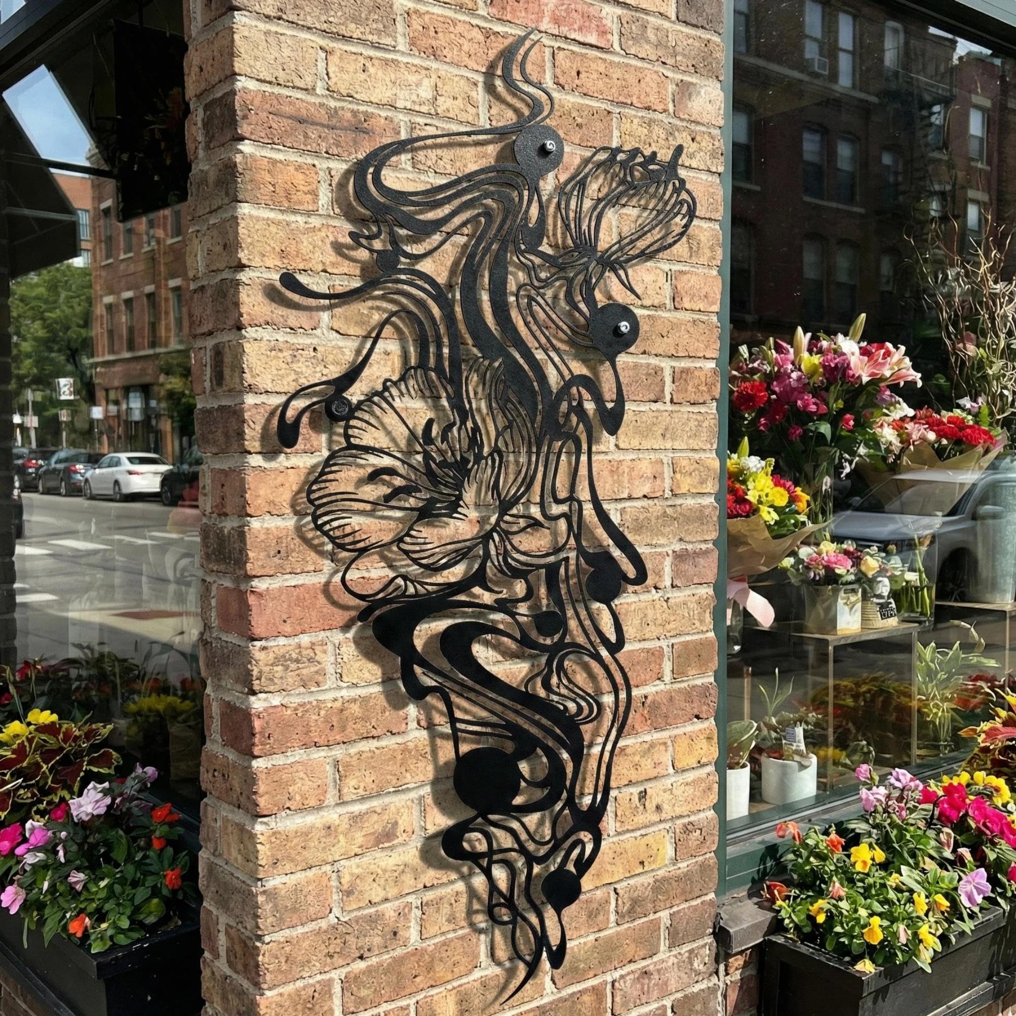 Modern Abstract Metal Wall Art - Minimalist Line Decor | Aydan's Unique Finds