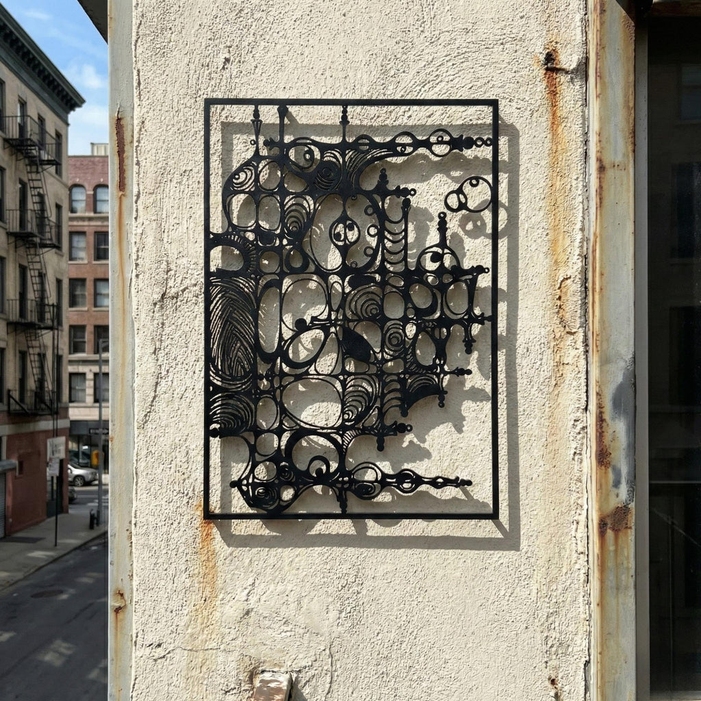 Modern Abstract Metal Wall Art - Minimalist Line Decor | Aydan's Unique Finds