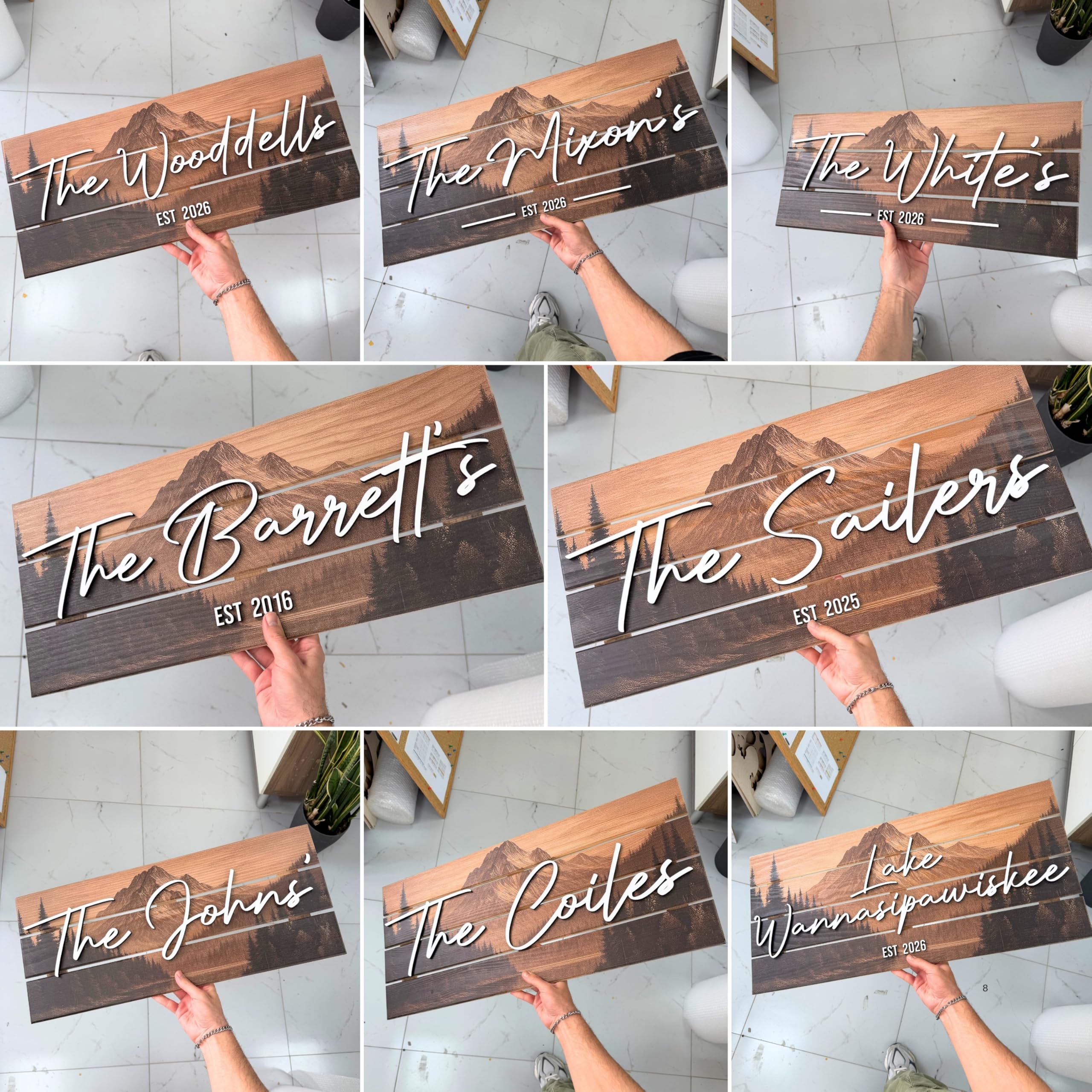 Decorative Wood Family Sign - Coastal Farmhouse Decor | Aydan's Unique Finds