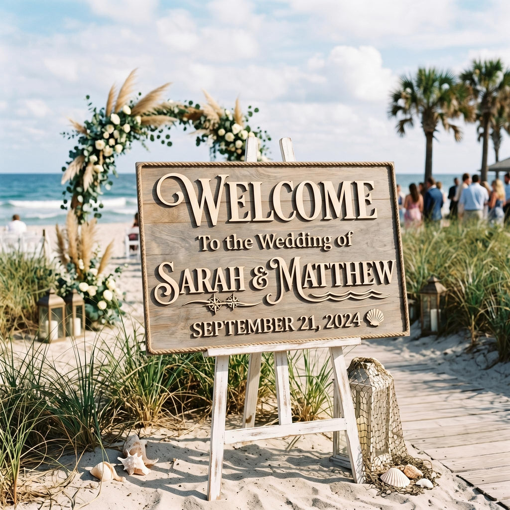 Personalized Wedding Guestbook Sign - Wooden Keepsake