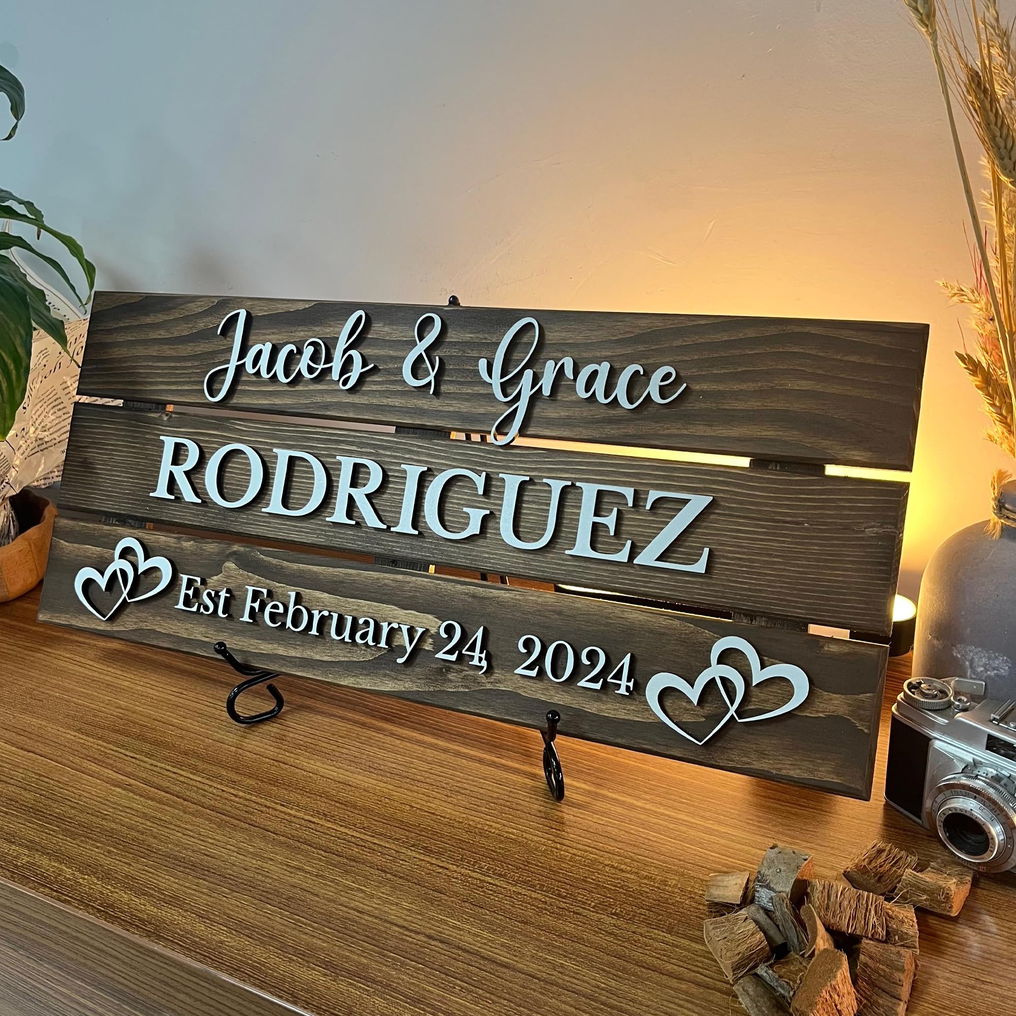 Personalized Wood Family Name Sign - Mother's Day Gift | Aydan's Unique Finds