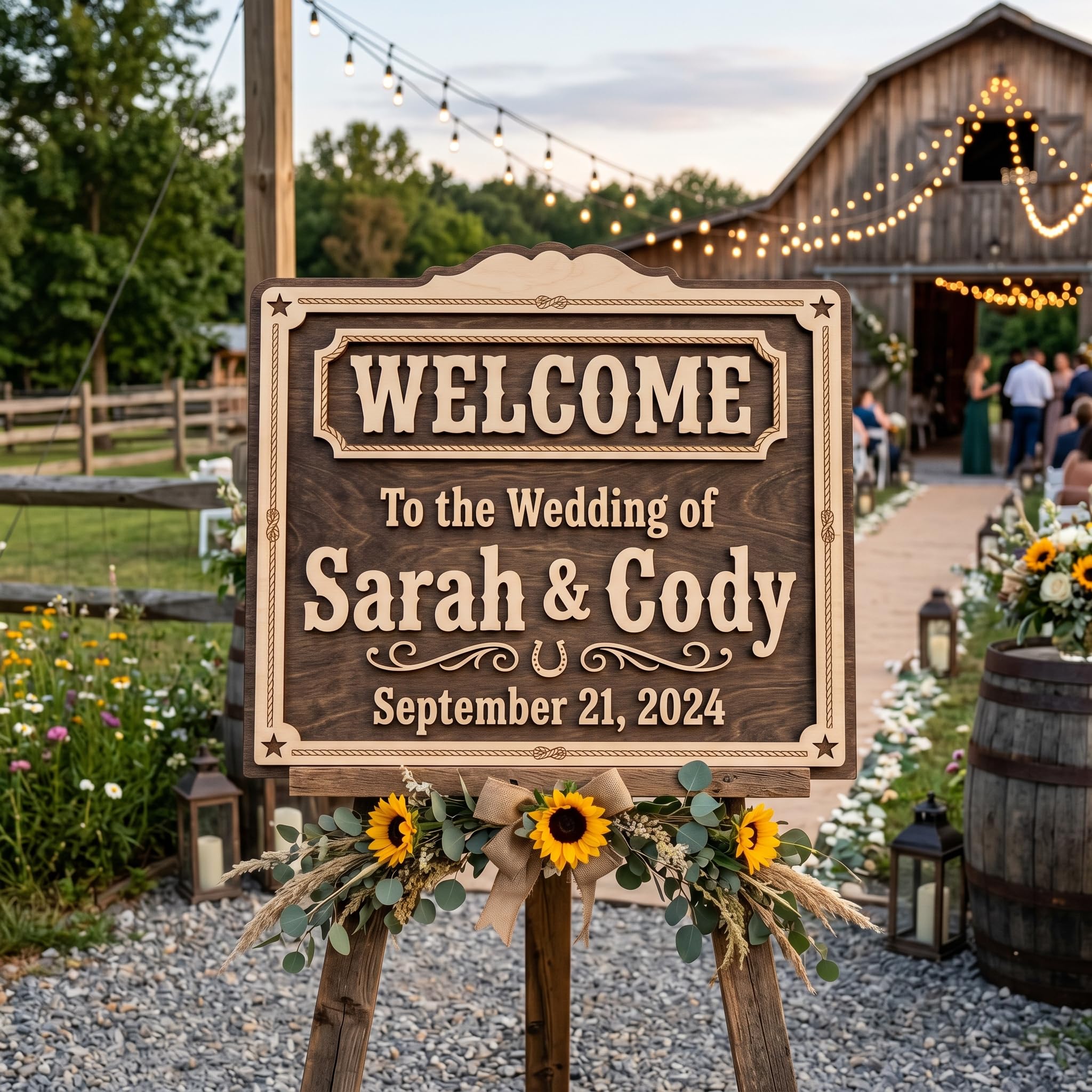 Personalized Wedding Guestbook Sign - Wooden Keepsake