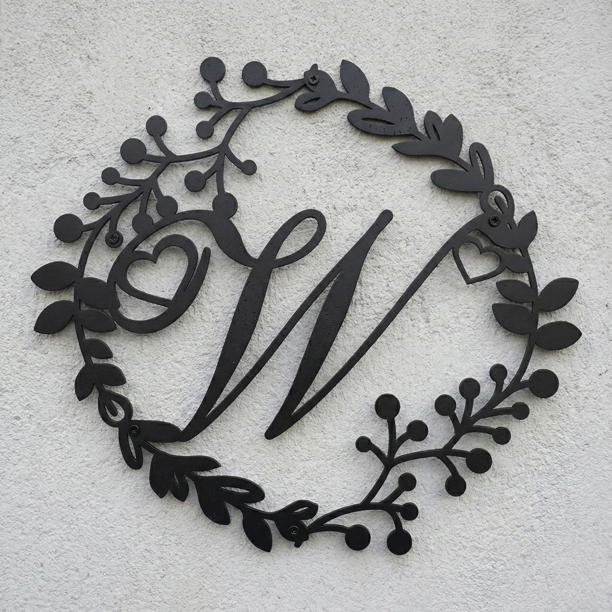 Custom Metal Monogram Family Name Sign - Modern Wall Art