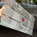 Personalized Map Pallet Sign - Couples Wood Wall Art | Aydan's Unique Finds