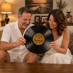 Vinyl Record Family Name Sign