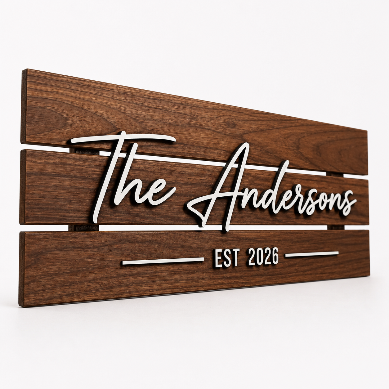 Family Name Wood Sign - Where Our Story Begins, Wedding Gift