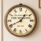 Vintage Clock Family Name Sign