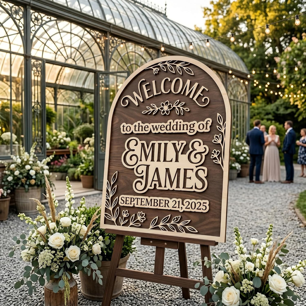 Bohemian Bloom Arch Wedding Welcome Sign