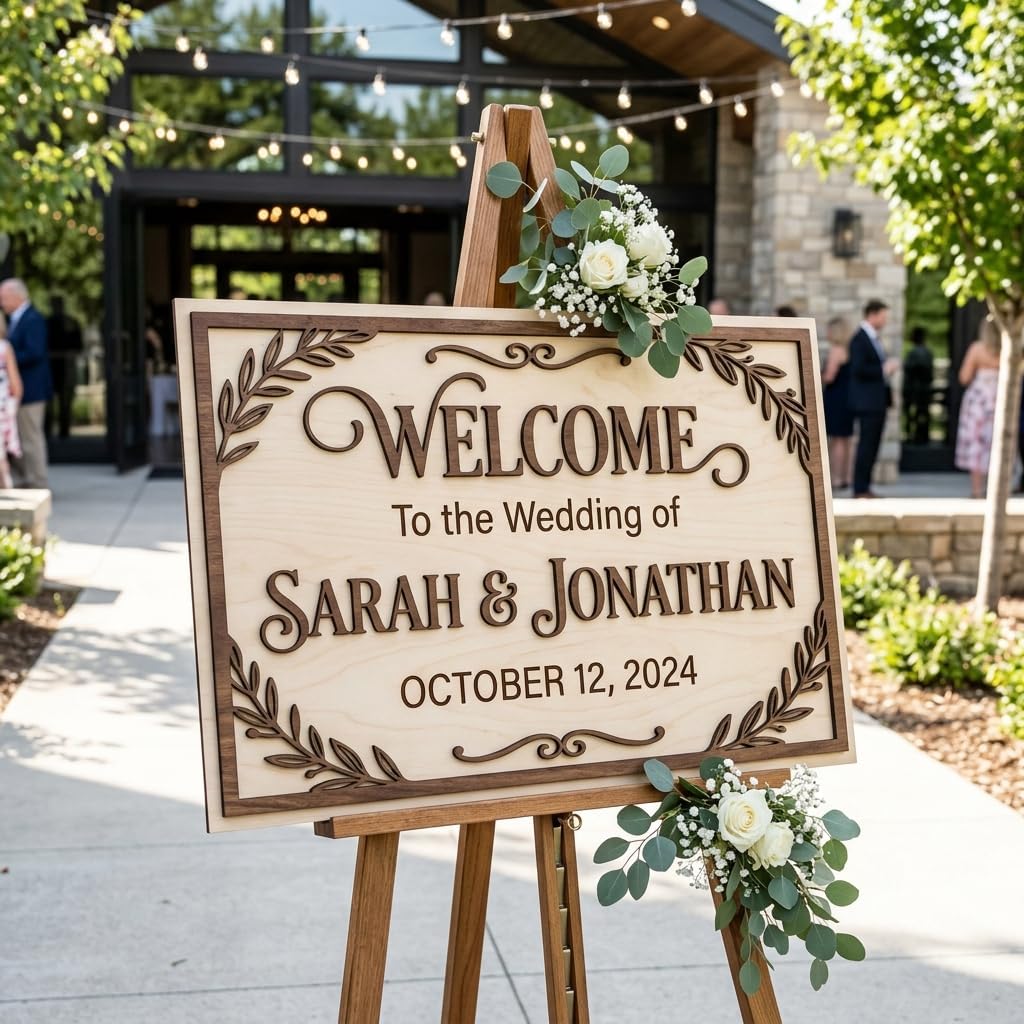 Boho Woodland Wedding Welcome Sign