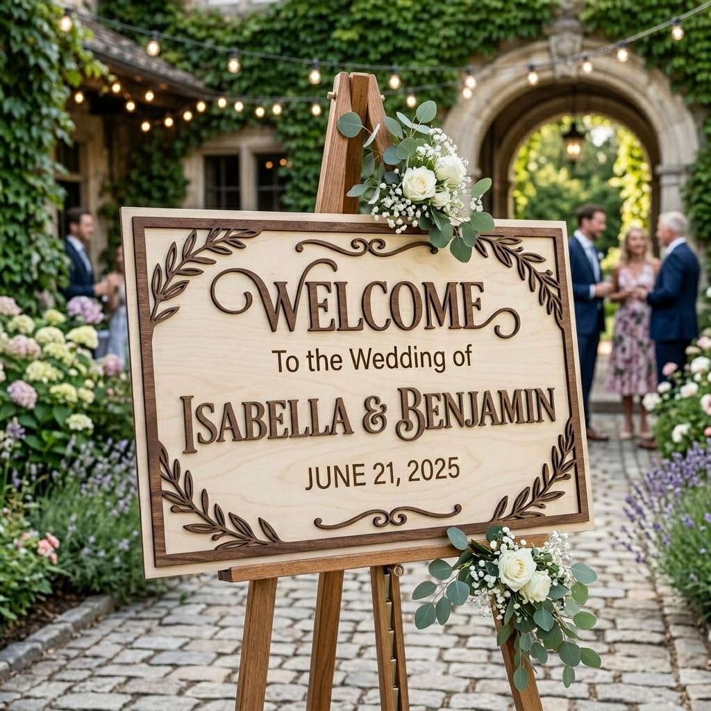 Boho Woodland Wedding Welcome Sign