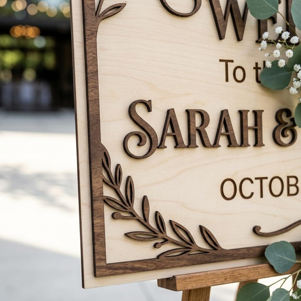 Boho Woodland Wedding Welcome Sign