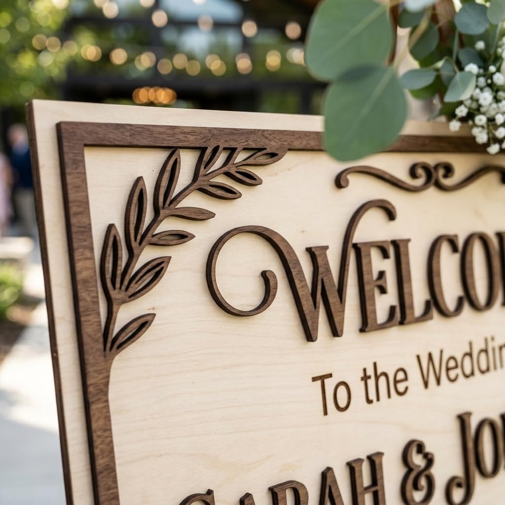 Boho Woodland Wedding Welcome Sign