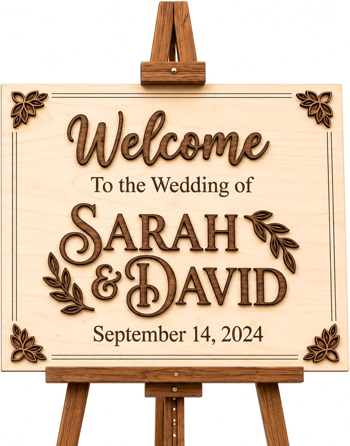 Bright Botanical Wedding Welcome Sign